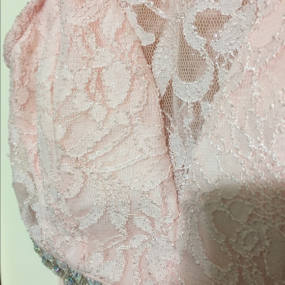 Sparkly City Triangles Two Piece Prom Dress - Picture 5 of 8